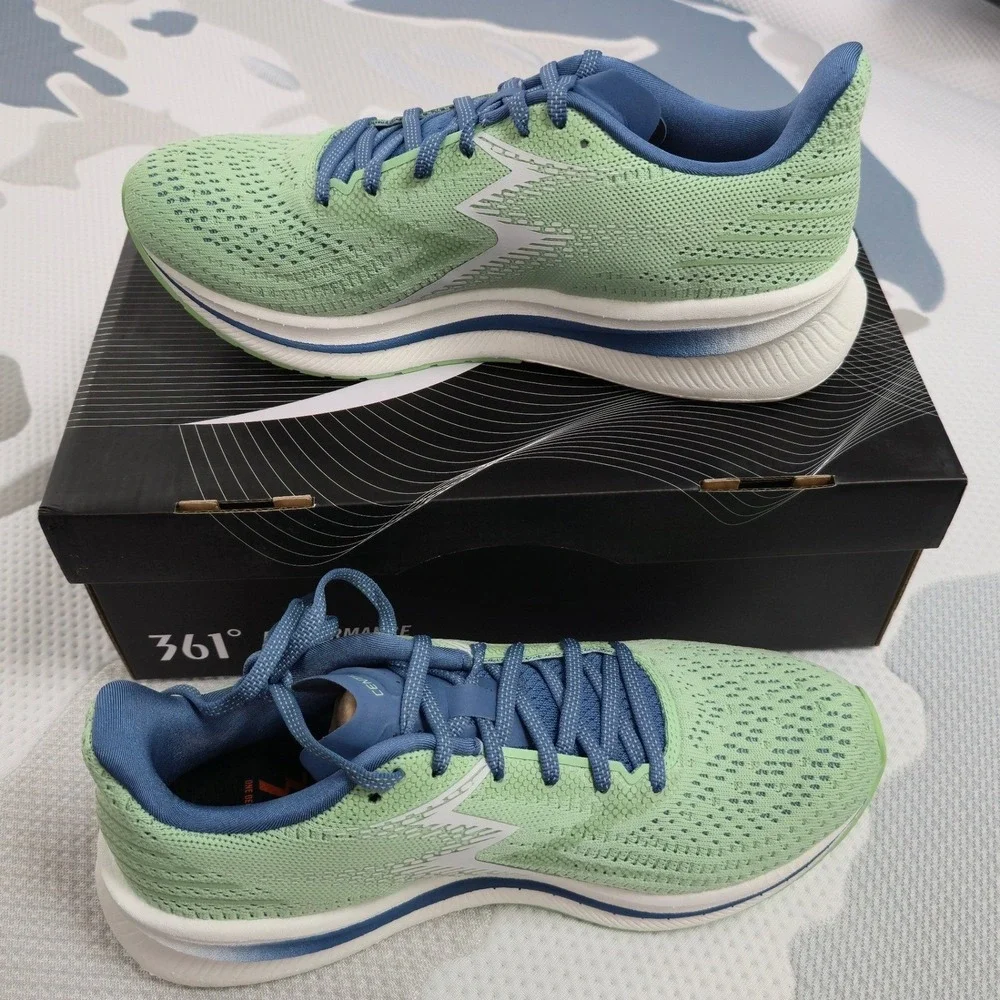 361 Degrees Centauri Womens Running Shoes Green Figs Y2341-7400 Size 9.5 New